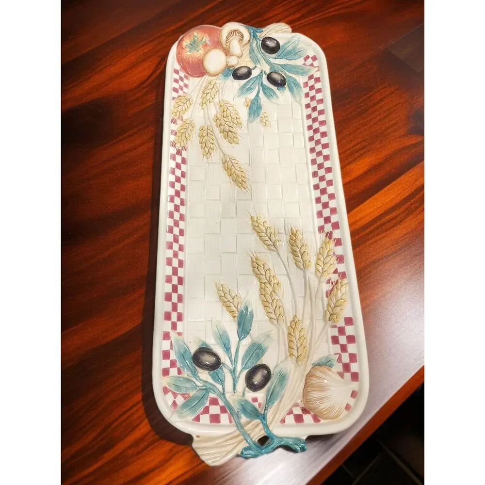 Fitz and Floyd Essentials Papa Paisano Collection French Bread Platter Vintage - Picture 1 of 7
